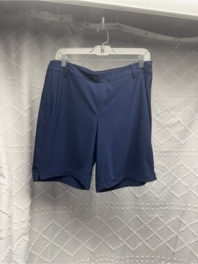SPANX Men's Navy Flat Front Performance Shorts
